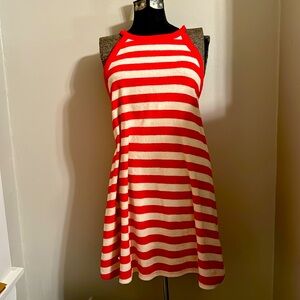 Gap Red & White Stripe Towel Terry Halter Dress